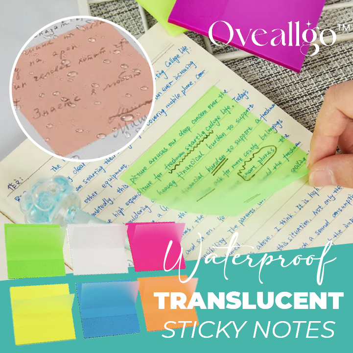 Waterproof Translucent Sticky Notes